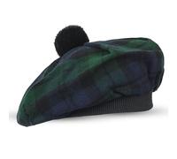 McWilliams Tam O’ Shanter Hat - Traditional Scottish Plaid Beret for Men & Women | Acrylic Wool Tammy Hats Flat Bonnet for Kilt (Blackwatch)