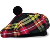 McWilliams Tam O’ Shanter Hat - Traditional Scottish Plaid Beret for Men & Women | Acrylic Wool Tammy Hats Flat Bonnet for Kilt (Buchanan)