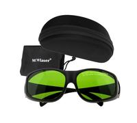 MCWlaser 1064nm Laser Safety Glasses CE 355nm Laser Protective Goggles OD5+ Shield Protection Eyewear For Laser Cleaning Welding UV Marking Diode,ND:YAG Laser Absorption Type EP-8 Style 9