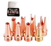 MCWlaser 8 Pcs Laser Welder Nozzle Tip Kit Copper Nozzles with Scale Tube for Portable Laser Welding Gun Laser Welder Head Laser Welding Machine