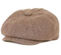 MCWTH Vintage Newsboy Caps for Toddler Boys, Tweed Flat Pageboy Beret Hats Kids 2-8 Years Old Brown 3Months-1Year