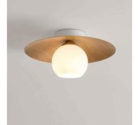 MCWYH Industrial Retro Ceiling Lamp American Style Iron Art Ceiling Light, With Glass Lamp Shade,E26 Embedded Close To Ceiling Light Fixtures For Bedroom Aisle Hallway Dining Room Cloakroom Decor