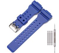 MCXGL 16mm Resin Strap Compatible with Casio ga110 ga100 ga120 gd100 g8900 Men's Rubber Replacement Watch Band (Matte blue)