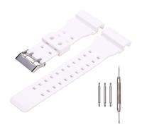 MCXGL 16mm Resin Strap Replacement for casio g Shock ga110 ga100 ga120 gd100 g8900 Men's Rubber Watch Band 16mm White