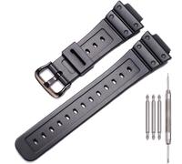 MCXGL 16mm Unisex Resin Strap Compatible with G-Shock DW5600E/ GW-M5610/DW6900/GW-6900/DW-6600 Outdoor sports Rubber Watchband, Black black buckle, 16mm, Sports