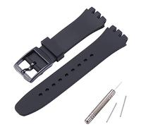 MCXGL 20 mm Silicone Strap Compatible with Swatch Sweatproof Silicone Rubber Watch Strap with Tool, 20mm, Artificial Quartz