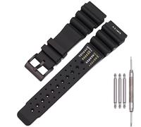 MCXGL 24mm Silicone Watch Band Compatible with Citizen Hyper Aqualand Duplex Promaster Men's Dive Strap Sport Waterproof Wristband (Black buckle 24mm)