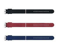 MCXGL 3Pcs Premium Ballistic Nylon Replacement Strap Children's Ladies Color webbing Watch Band for Women (12mm silver buckle)