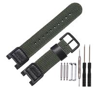 MCXGL Cloth Leather Strap Compatible with Casio SGW-100 GW-3000B GW-3500B PAS-400B Men's Sports Watch Nylon Strap, 20mm