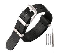 MCXGL Premium Ballistic Nylon Watch Strap Replacement Military NatoStyle Canvas Watch Band for Men Women 24mm