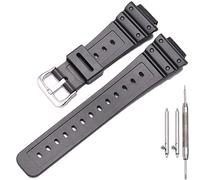 MCXGL Resin Strap Compatible with Caiso g shock GA2100 GA-2110 mens Rubber Sports Waterproof replacement Bracelet Watch Band Accessories (Black Silver buckle)
