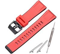 MCXGL Resin Strap Suitable for Caiso GA-2000 PRG-600 650 PRW-6600 Mens Rubber Sports Waterproof 24mm Bracelet Watch Band Accessories (Red black)