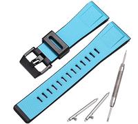 MCXGL Resin Strap Suitable for Caiso GA-2000 PRG-600 650 PRW-6600 Mens Rubber Sports Waterproof 24mm Bracelet Watch Band Accessories (Blue black)
