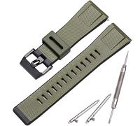 MCXGL Resin Strap Suitable for Caiso GA-2000 PRG-600 650 PRW-6600 Mens Rubber Sports Waterproof 24mm Bracelet Watch Band Accessories (Army green black)