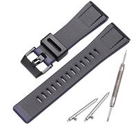 MCXGL Resin Strap Suitable for Caiso GA-2000 PRG-600 650 PRW-6600 Mens Rubber Sports Waterproof 24mm Bracelet Watch Band Accessories (Black navy)