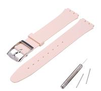 MCXGL silicone replacement strap ultra-thin ladies watch band compatible with swatch skin series no second watch (16mm)