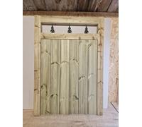 MD Carpentry Workshop Wooden Garden Gate, Pressure Treated, 120cm High x 105cm Wide, Green, Wood