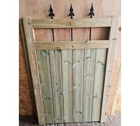 MD Carpentry Workshop Wooden Garden Gate, Pressure Treated, 150cm High x 75cm Wide, Green, Wood