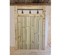 MD Carpentry Workshop Wooden Garden Gate, Pressure Treated, 150cm High x 90cm Wide x 5cm Deep, Green, Wood