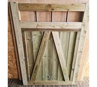 MD Carpentry Workshop Wooden Garden Gate, Pressure Treated, 5ft (150cm) High x 83cm Wide x 5cm Deep, Green, Wood