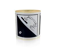 MD Labels 500 Dangerous Goods Labels Class 8 - Corrosive Substances - 100 x 100 mm - Shipping Labels for Dangerous Goods - Adhesive Labels
