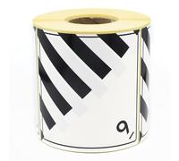 MD Labels 500 Hazardous Goods Labels Class 9 Miscellaneous Various Dangerous Substances and Objects 100 x 100 mm Paper White/Black Self-Adhesive