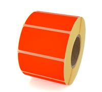 MD Labels Neon Red Adhesive Labels 60 x 30 mm on Roll - Pack of 1000 - Self Adhesive Labels for Office, Warehouse & Shipping