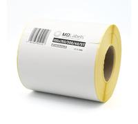 MD Labels Thermal Transfer Labels - 100 x 150 mm - Self-Adhesive White Paper - Roll of 300 Labels - Ideal for Barcode, Product, and Shipping Labelling