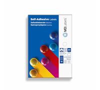 MD Labels Universal 12 Printer Labels DIN A4-70 x 67.7 mm 1200 Labels on 100 Sheets - Matte Paper - Printable - White