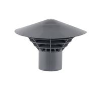 MD Technic Ventilation hood pipe aerator suitable for the sleeve/pipe made of PP (grey/grey, DN 50)