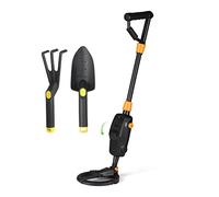 MD1008A Metal Detector Pinpointer Handheld Gold Treasure Underground Metal Detector Tracker Seeker Finder for Adults Kids(with Rake Shovel)