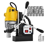 MD40 1100W Electric Magnetic Mag Drill Press Drilling Machine 11 Drill Bits 550rpm Tool DIY