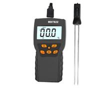 MD7822 Digital Grain Moisture Meter Highly Sensitive Probe Humidity Tester Usb Charging Hygrometer Temperature Detector Wheat Corn Rice for Wood, Firewood,Walls,Building Materials