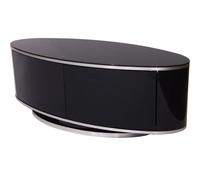 MDA Design ZIN502610 Luna Oval Shape High Gloss Black TV Stand