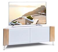 Mda Designs Corvus Corner-Friendly White Oak Cabinet With Beamthru Doors For Flat Screen Tvs Up To 50"