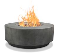 MDA Designs FUSION Dark Grey Lavish Garden & Patio Gas Fire Pit with Eco-Stone Finish - Fully Assembled