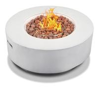 MDA Designs FUSION Garden/Patio Fire Pit with Stone Finish - Fully Assembled in Light Grey MDA Designs Light Grey