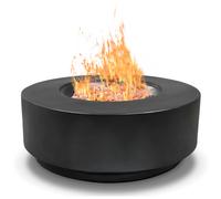 MDA Designs FUSION Light Black Lavish Garden & Patio Gas Fire Pit with Eco-Stone Finish - Fully Assembled