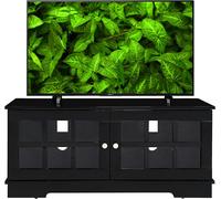 MDA Designs Hamilton Black Freestanding Traditional TV Cabinet with Storage Elegant Classic Design for Flat Screen TVs up to 55"