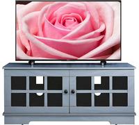 MDA Designs Hamilton Grey Freestanding Traditional TV Cabinet with Storage Elegant Classic Design for Flat Screen TVs up to 55"