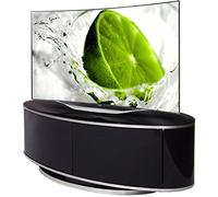 MDA Designs LUNA Beam Thru Remote Friendly up to 50" LCD/OLED/LED Gloss Black Oval Luxury TV Cabinet