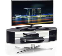 MDA Designs Orbit 1100BB Gloss Black TV Stand with Gloss Black Elliptic Sides for Flat Screen TVs up to 55"