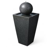 Mda Designs Osiris Outdoor Sphere And Column Water Feature Led Lit Self-Contained Garden And Patio Water Fountain