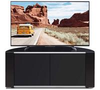 Mda Designs Sirius 850 Black Remote Friendly Beam Thru Glass Door Up To 40" Lcd/plasma/led Cabinet Tv Stand