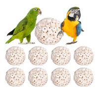 MdakeGo White Soft Shred Parrot Chews, Bird Chewing Accessories (A, 9)