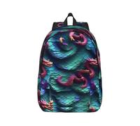 MDATT 3d Magical Dragon Scales Pattern Printing Drawstring Backpack Bag, Students' String Backpack Bulk Cinch Sack Tote Bags For Gym Traveling Boys Girls