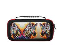 MDATT Abstract Animal Zebra Portable Travel All Protective Bag Soft Lining for Switch Console Pro Controller Accessories