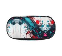 MDATT Abstract Paint Splashes Large Pencil Case Pouch,Soft Pencil Pouch Organizer with Zipper,Portable Pencil Case for Adult