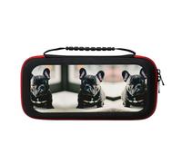 MDATT Adorable French Bulldog Portable Travel All Protective Bag Soft Lining for Switch Console Pro Controller Accessories