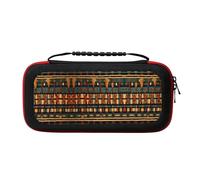 MDATT African Classic Weave Portable Travel All Protective Bag Soft Lining for Switch Console Pro Controller Accessories